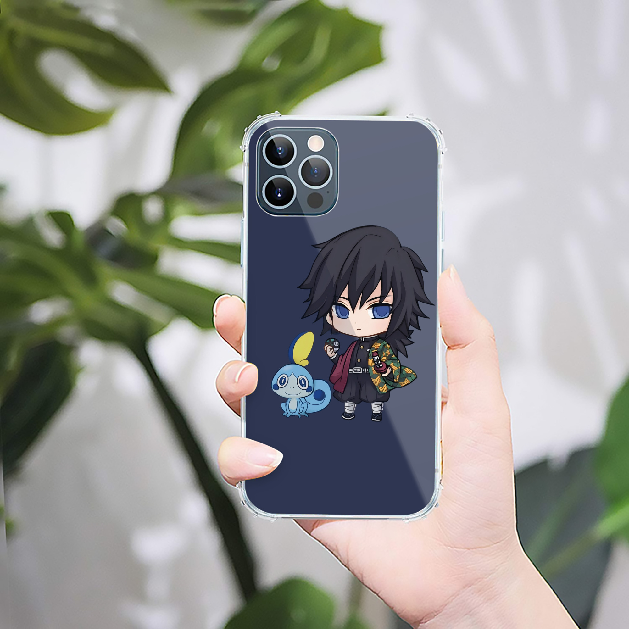 （画像用） 鬼滅の刃（きめつのやいば）水柱-冨岡 義勇／とみおか ぎゆう Tomioka Giyuu 【iPhone 12シリーズ対応】透明スマホケース（クリアソフトケース）
